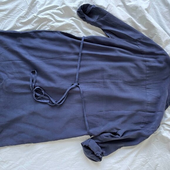 Everlane Must-have Shirtdress in Butterlite, XS, Navy - Picture 5 of 6